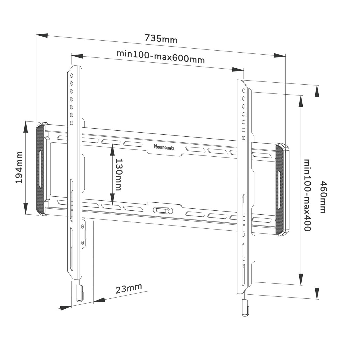 Подставка для ТВ Neomounts WL30-550BL16 40 75 70 Kg-5