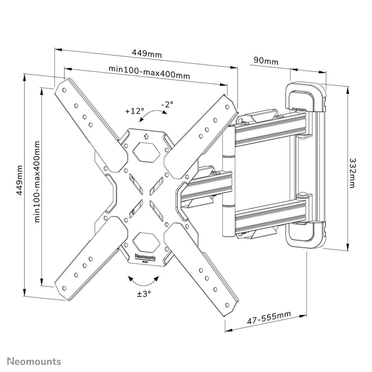 Подставка для ТВ Neomounts WL40S-850BL14 65 40 kg-6