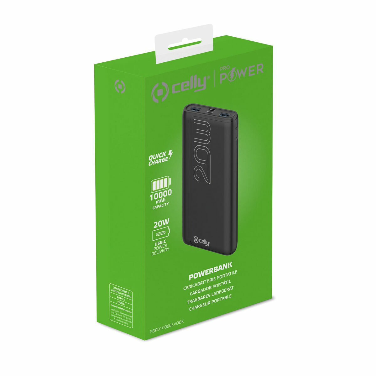 Powerbank Celly PBPD10000EVOBK Чёрный-2