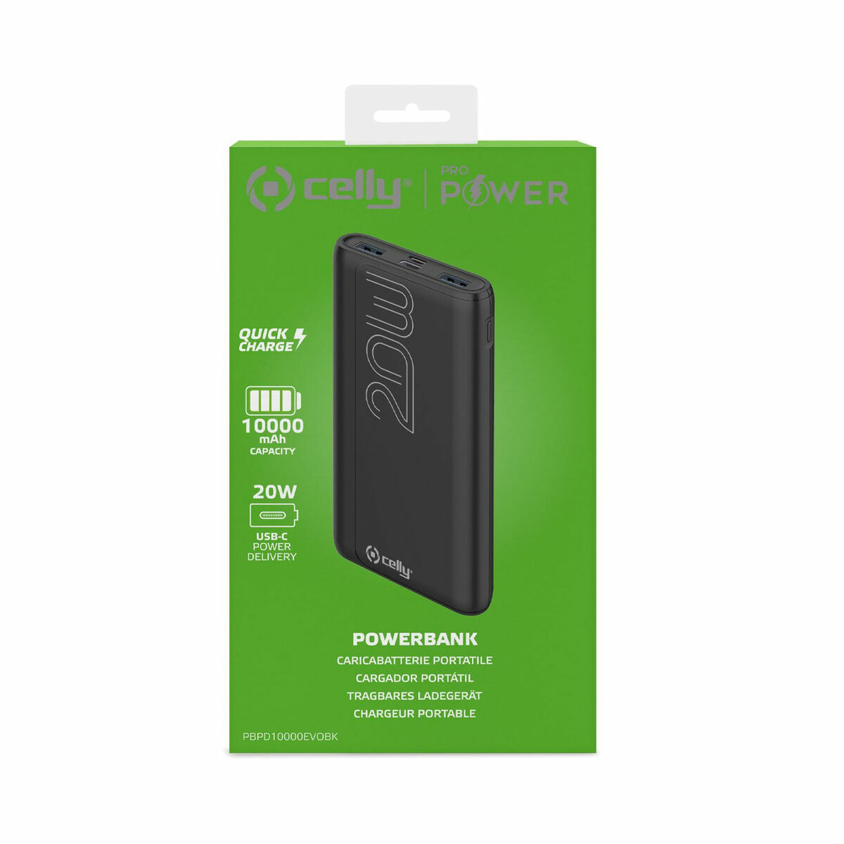 Powerbank Celly PBPD10000EVOBK Чёрный-3