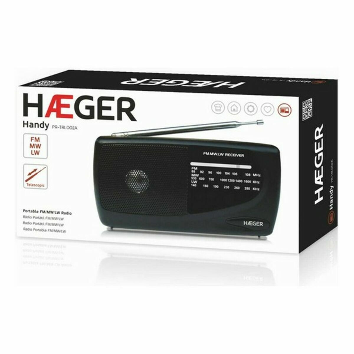 AM / FM радио Haeger PR-TRI.002A Чёрный-2