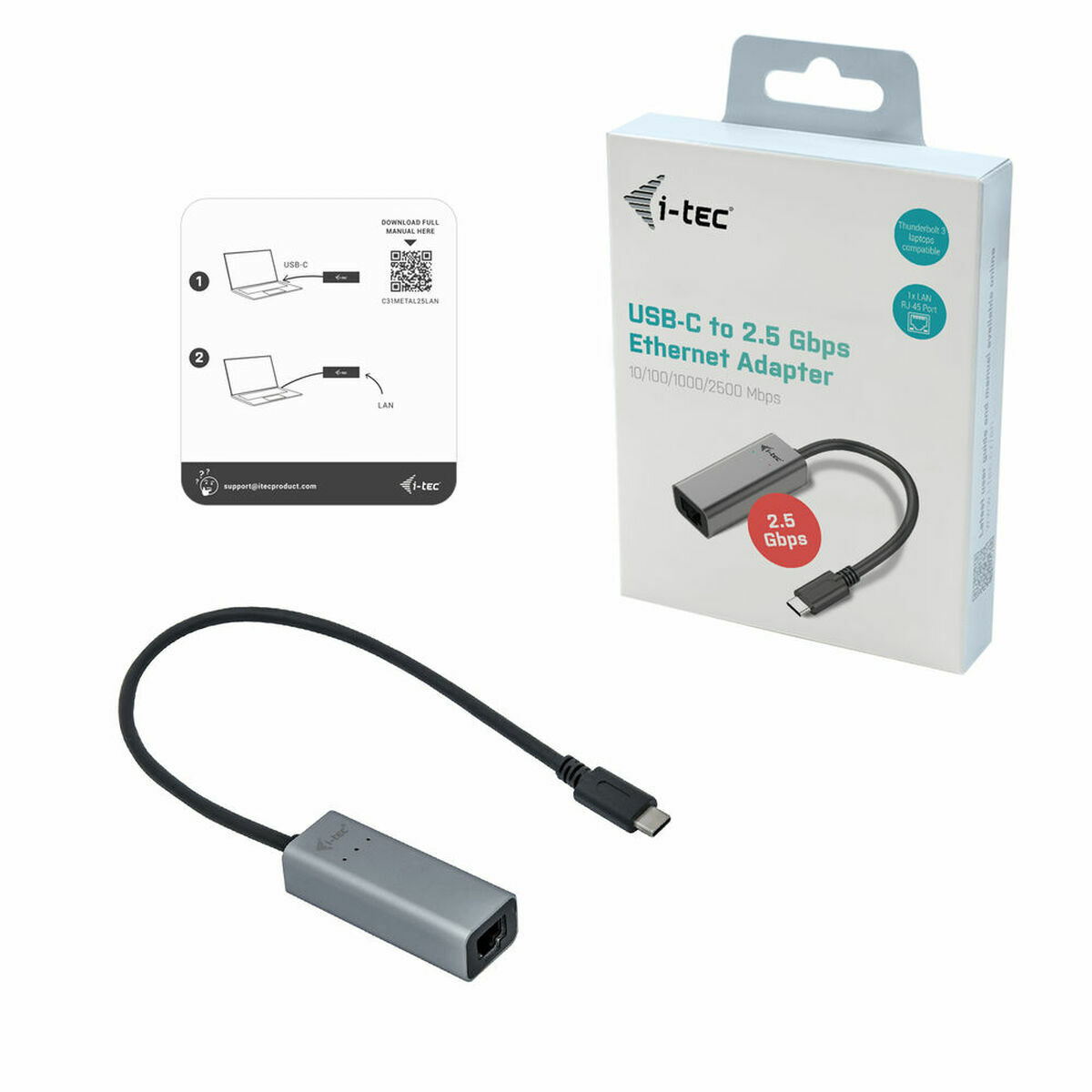 Адаптер USB—Ethernet i-Tec C31METAL25LAN-3