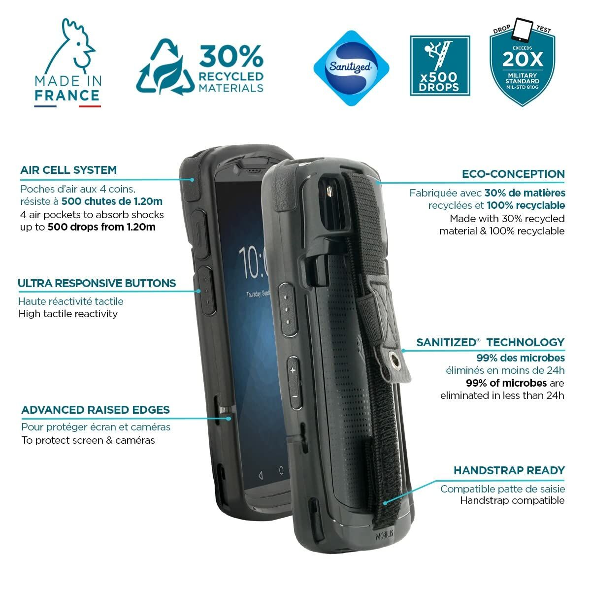 Чехол для мобильного телефона Mobilis ZEBRA TC53/58 Чёрный-2