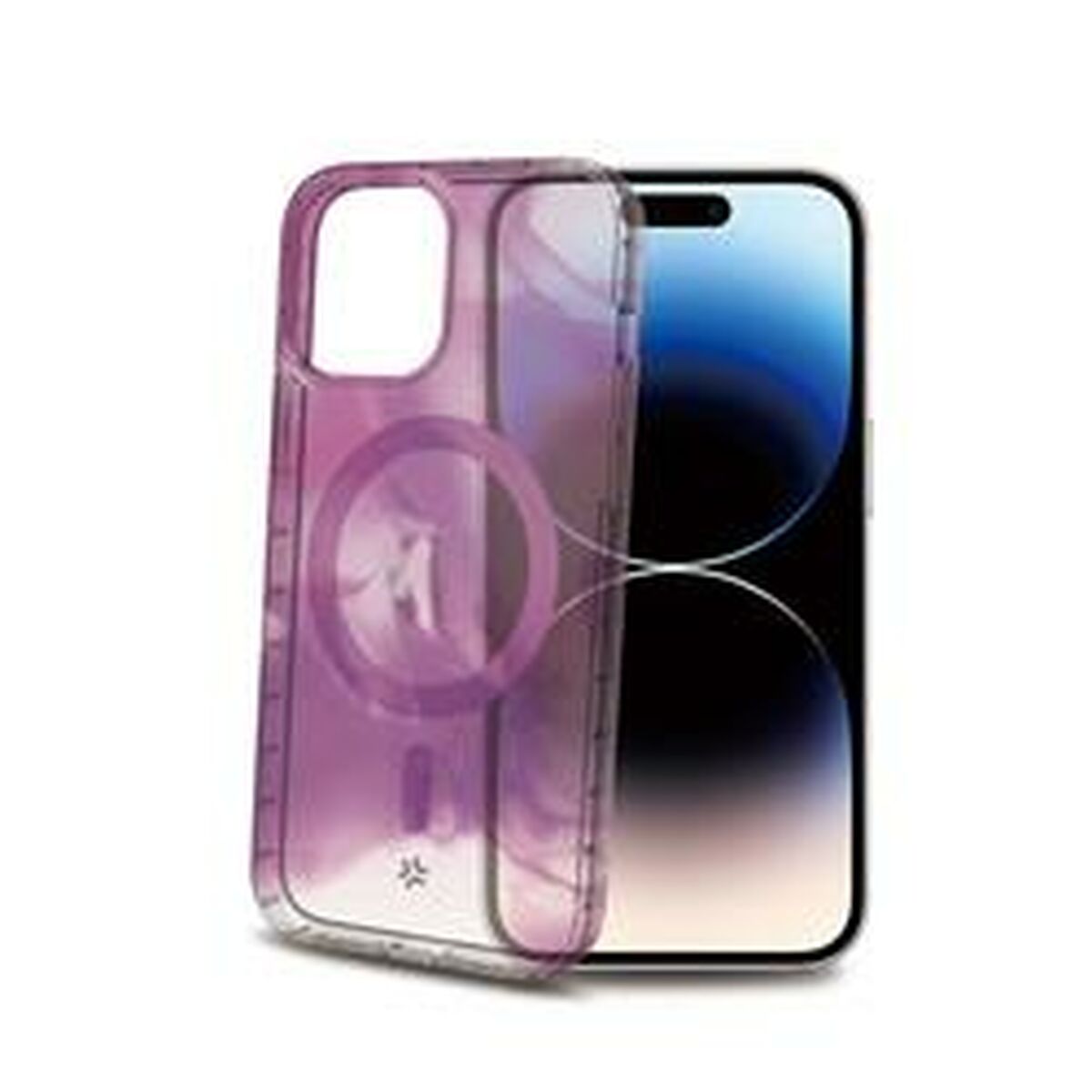 Celly iPhone 15 Pro ұялы телефонына арналған қап Күлгін Мөлдір
