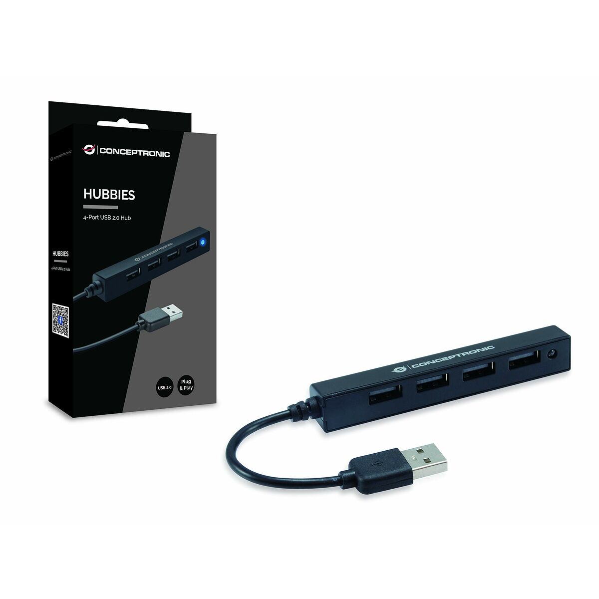 USB-разветвитель Conceptronic HUBBIES05B Чёрный-2