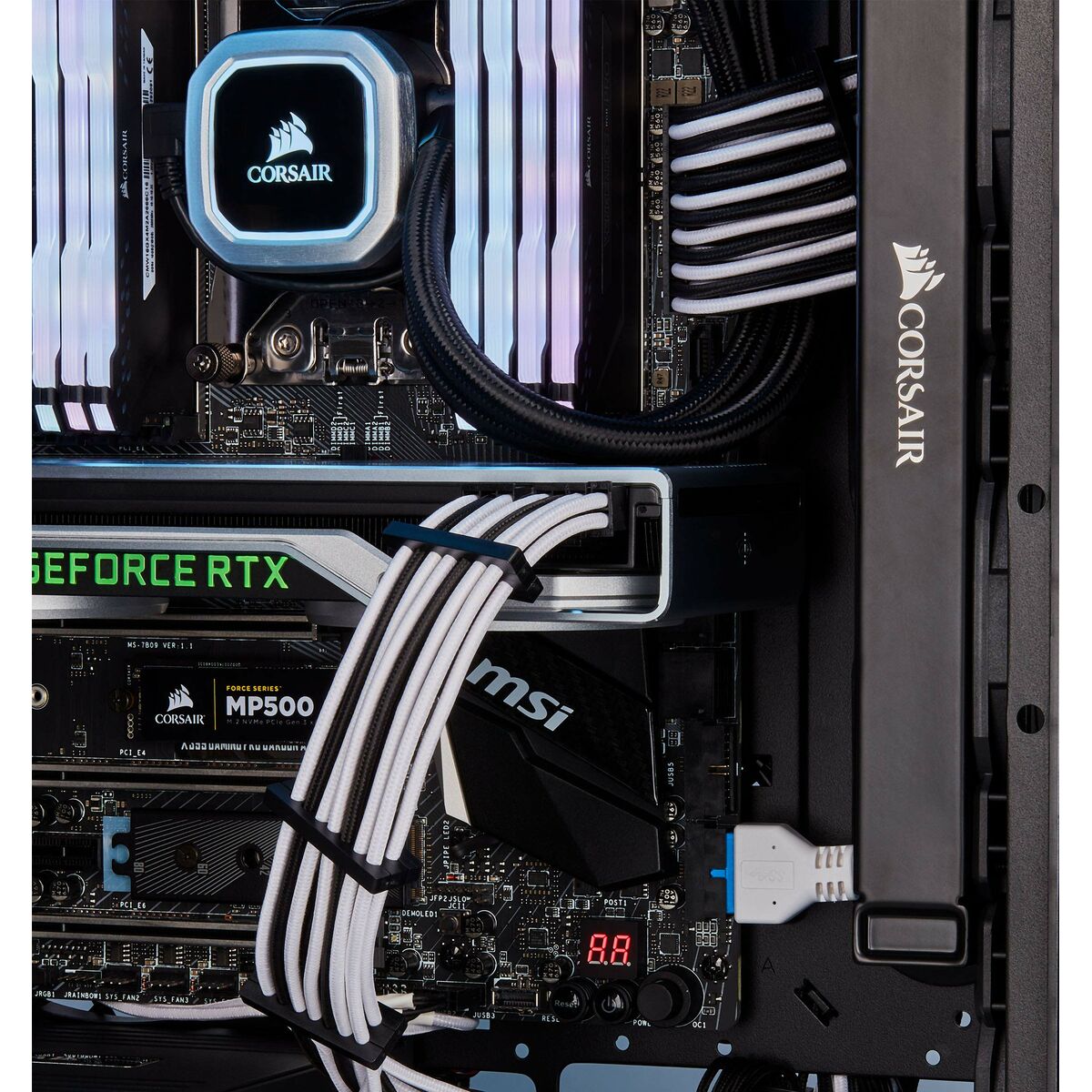 Кабель питания Corsair CP-8920245 Белый Папа Папа/Папа Straight-3