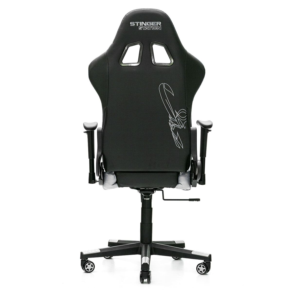 Стул Gaming Woxter Stinger Station Белый Чёрный Черный/Белый-6
