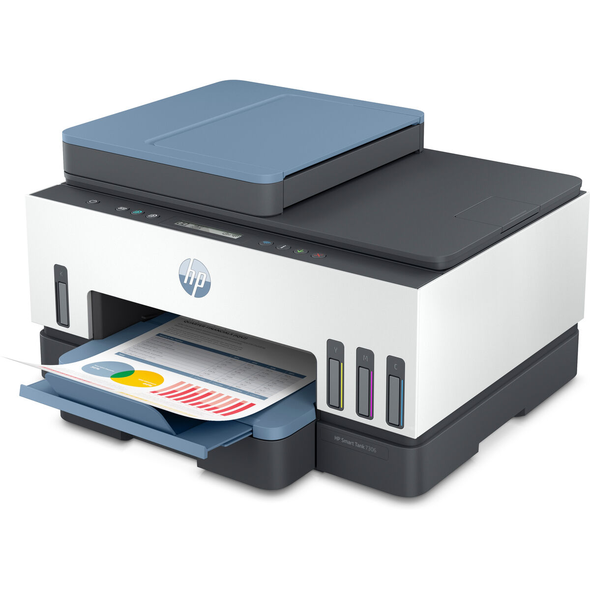 Мультифункциональный принтер HP Impresora multifunción HP Smart Tank 7306, Impresión, escaneado, copia, AAD y Wi-Fi, AAD de 35 h-2