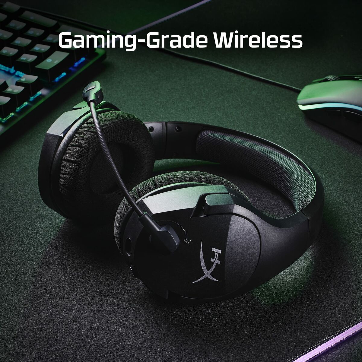Наушники с микрофоном Hyperx Auriculares gaming inalámbricos HyperX Cloud Stinger Core + 7.1 (negro) Чёрный-2