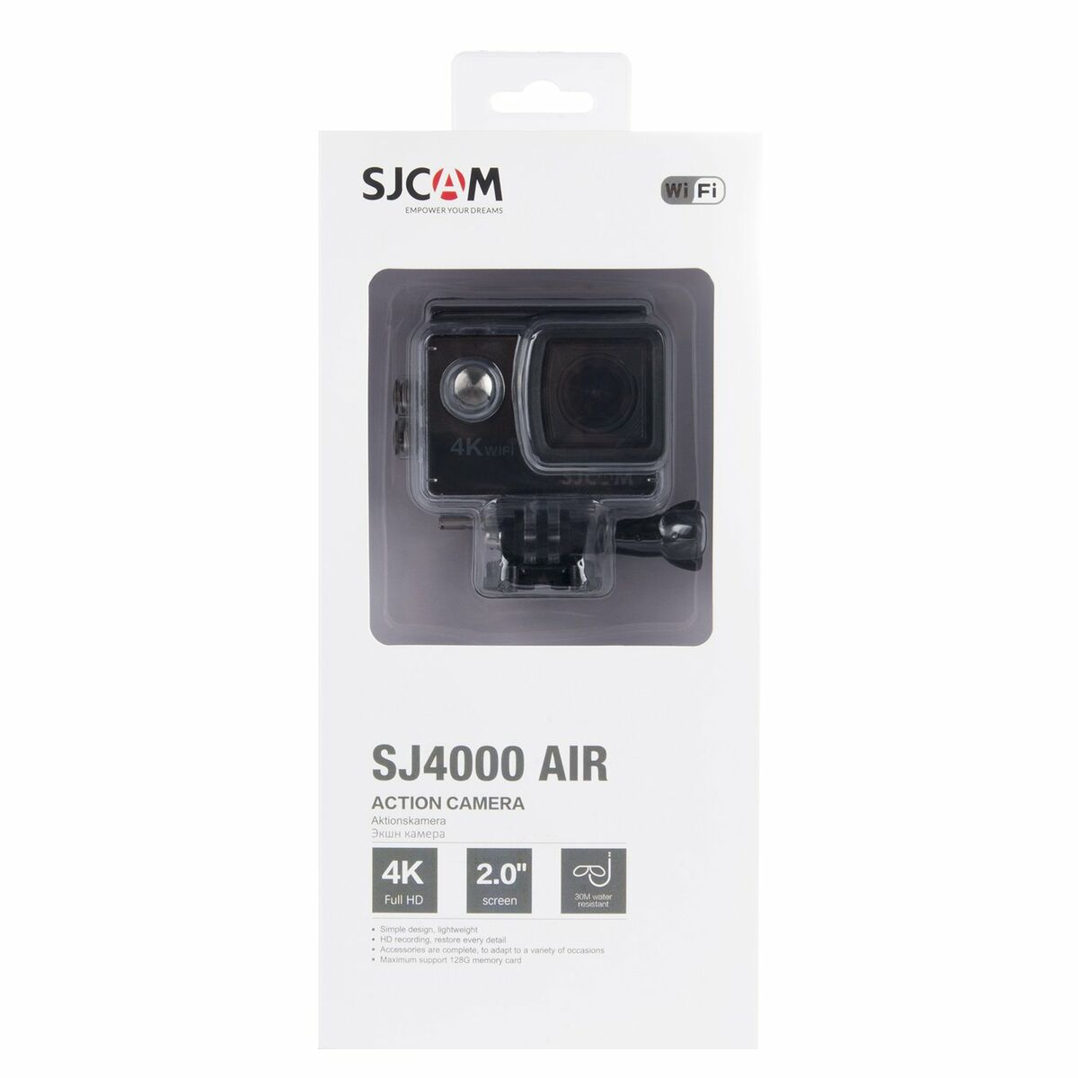 Спортивная камера с аксессуарами SJCAM SJ4000 Air 4K Wi-Fi-5