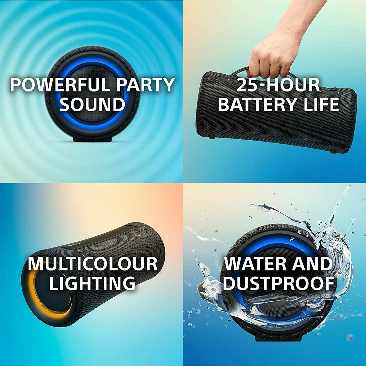 Портативный Bluetooth-динамик Sony SRS-XG300 Чёрный-5