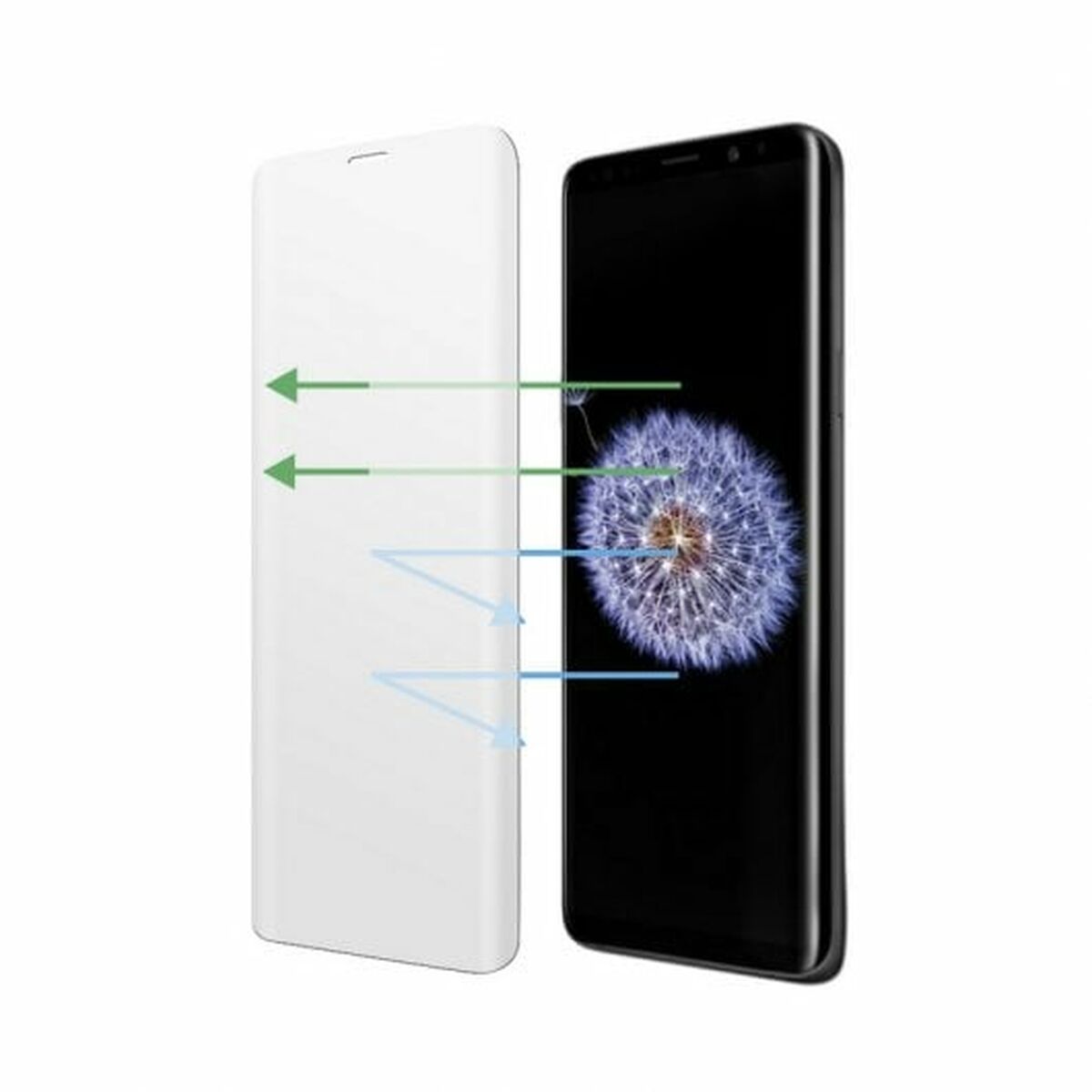 Potas camdan yapılmış ekran için koruma Nueboo Samsung Galaxy S9 Samsung