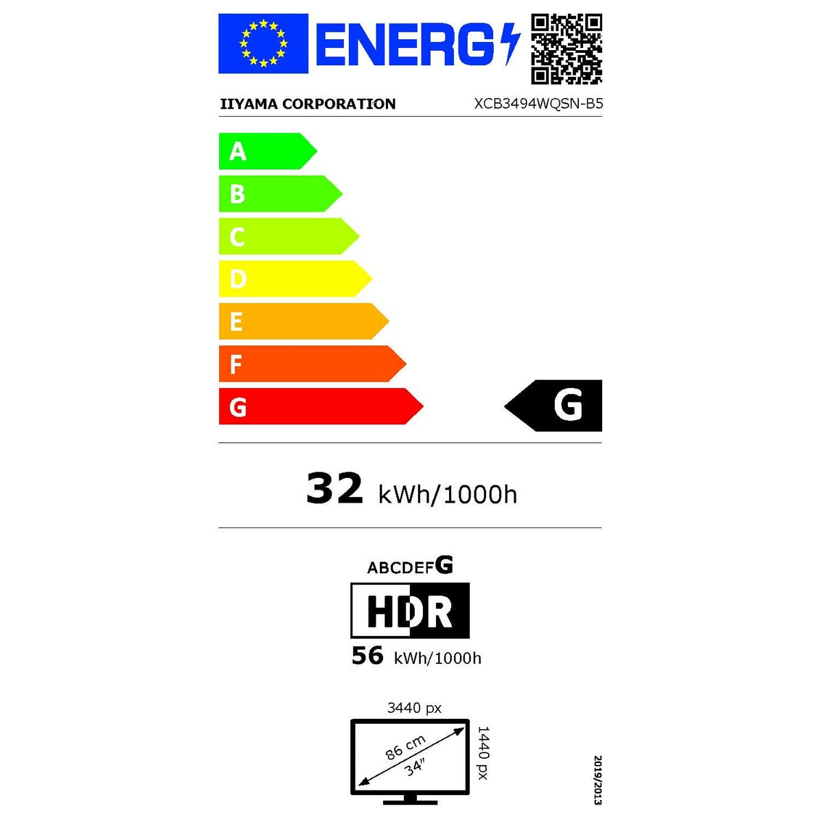 Монитор Iiyama XCB3494WQSN-B5 34 LED VA Flicker free-6