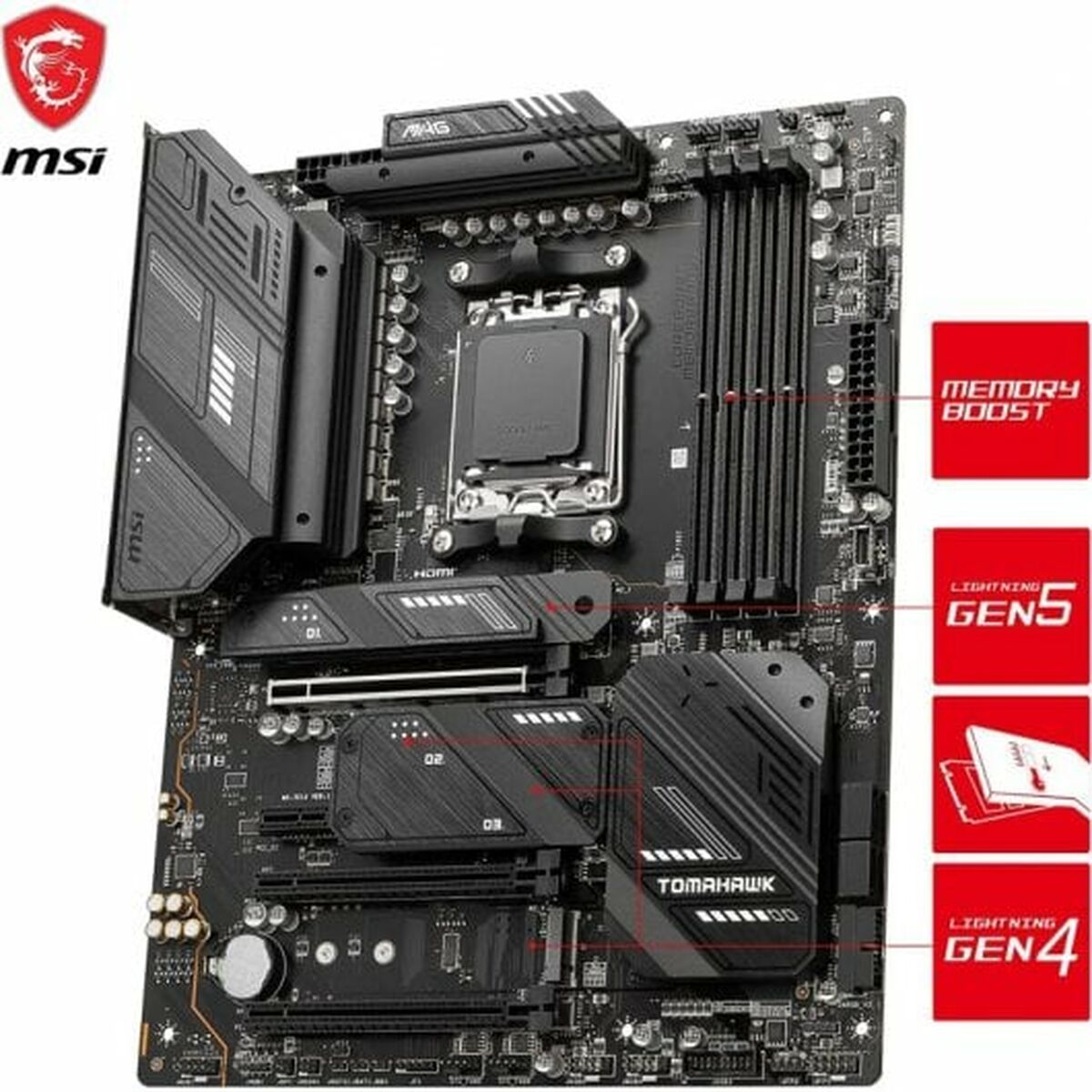 Материнская плата MSI MAG X670E TOMAHAWK WIFI AMD AMD X670 AMD AM5-4
