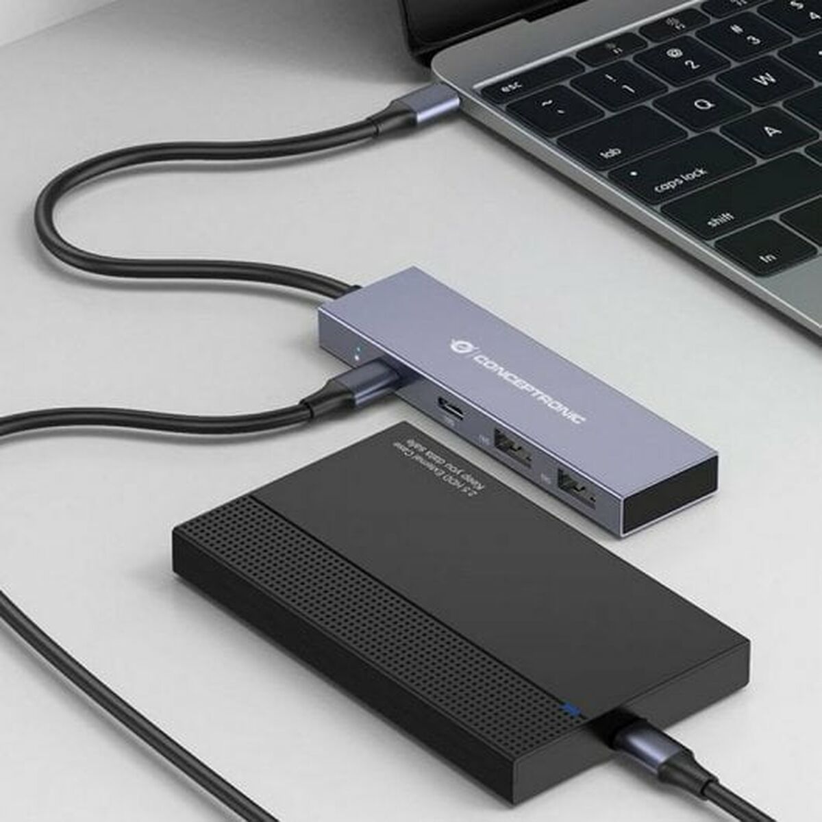 USB-разветвитель Conceptronic HUBBIES13G Серый-3