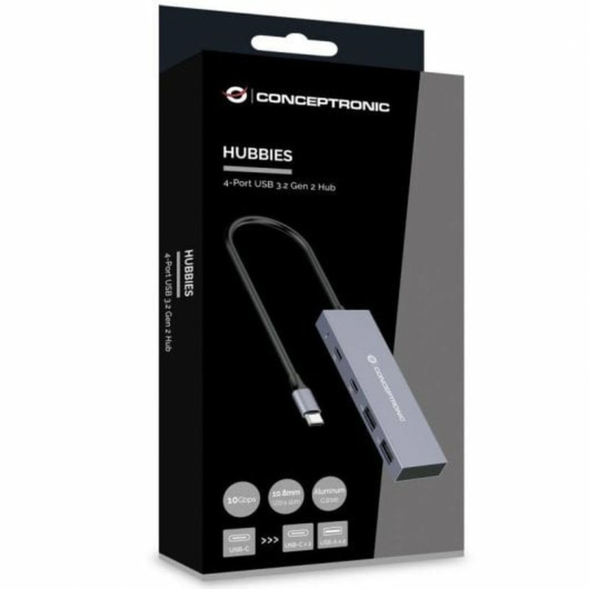 USB-разветвитель Conceptronic HUBBIES13G Серый-4