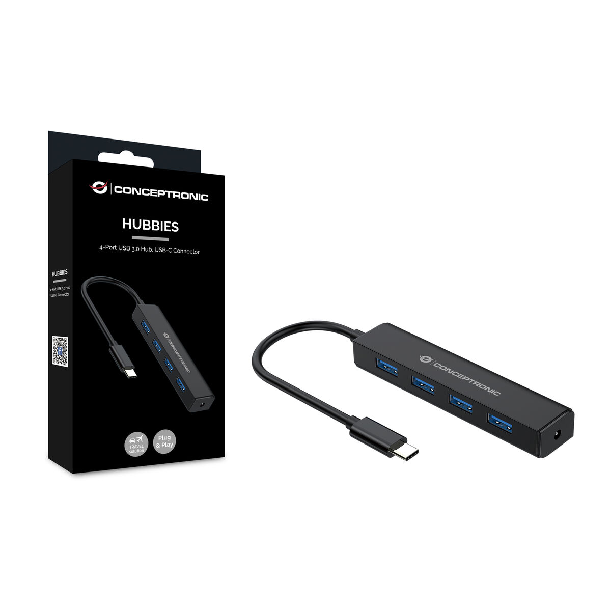 USB-разветвитель Conceptronic CTC4USB3 Чёрный-3