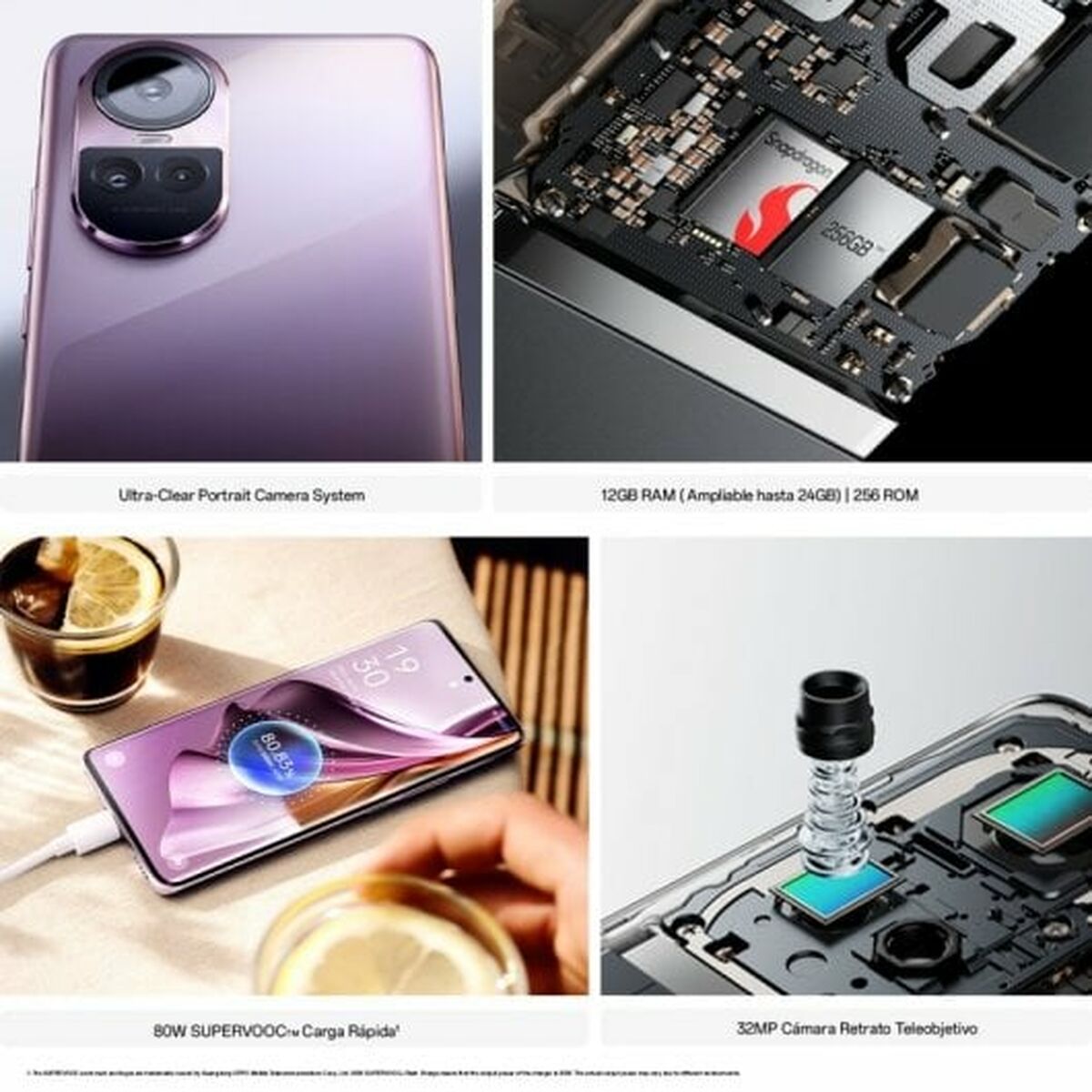 Oppo OPPO Reno10 Pro 5G 6,7 256 GB 12 GB RAM Octa Core Snapdragon 778G Purple Purple-7