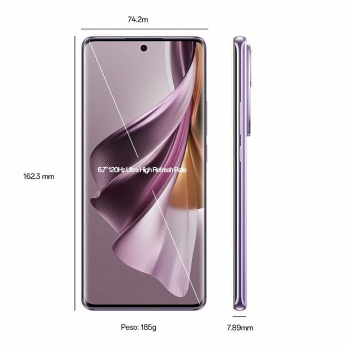 Oppo OPPO Reno10 Pro 5G 6,7 256 GB 12 GB RAM Octa Core Snapdragon 778G Purple Purple-8