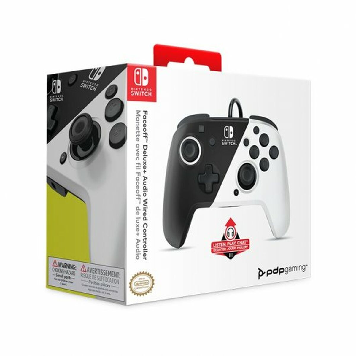 PDP Faceoffデラックスオーディオゲームコンソールブラック/ホワイトニンテンドースイッチ-2