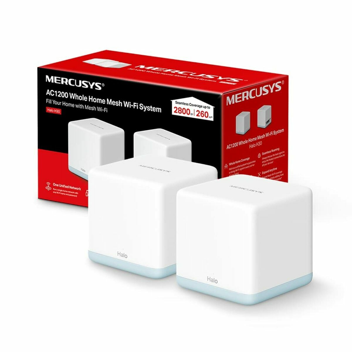 Wifi-повторитель Mercusys Halo H30(2-pack) Белый-2