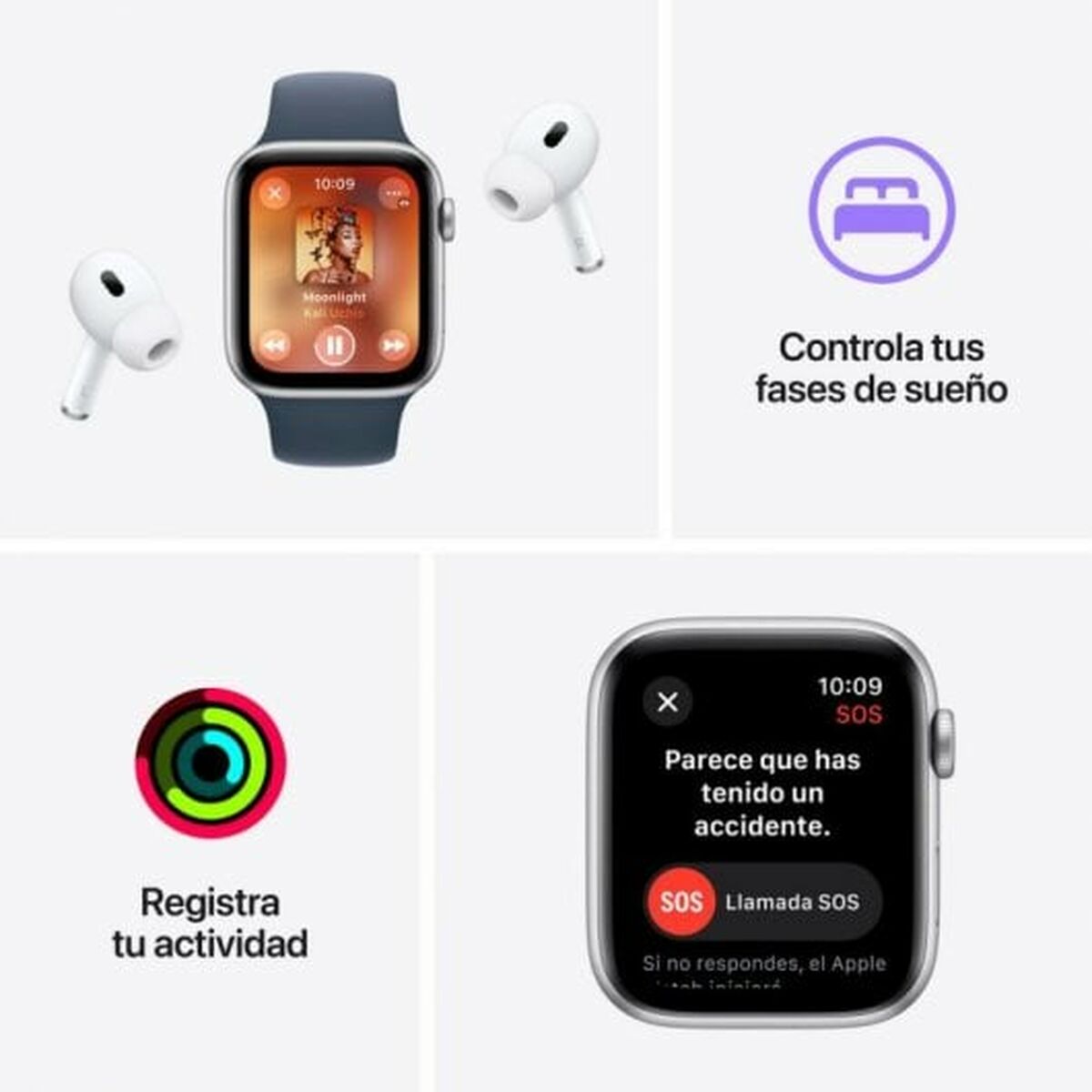 Умные часы Watch SE Apple MRH53QL/A Чёрный 44 mm-7