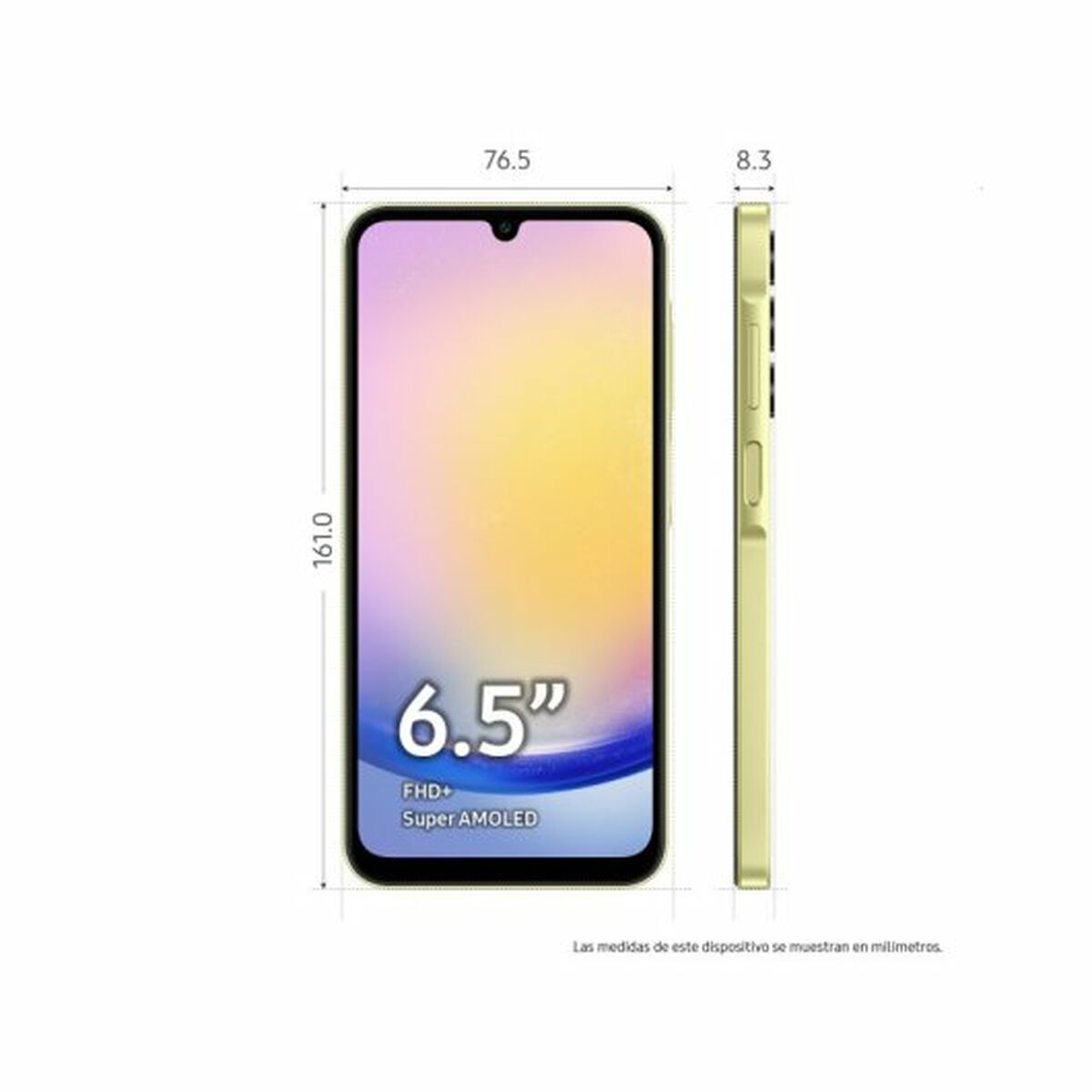 Samsung Galaxy A25 5G სმარტფონები 6.1 Octa Core 256 GB ყვითელი-7