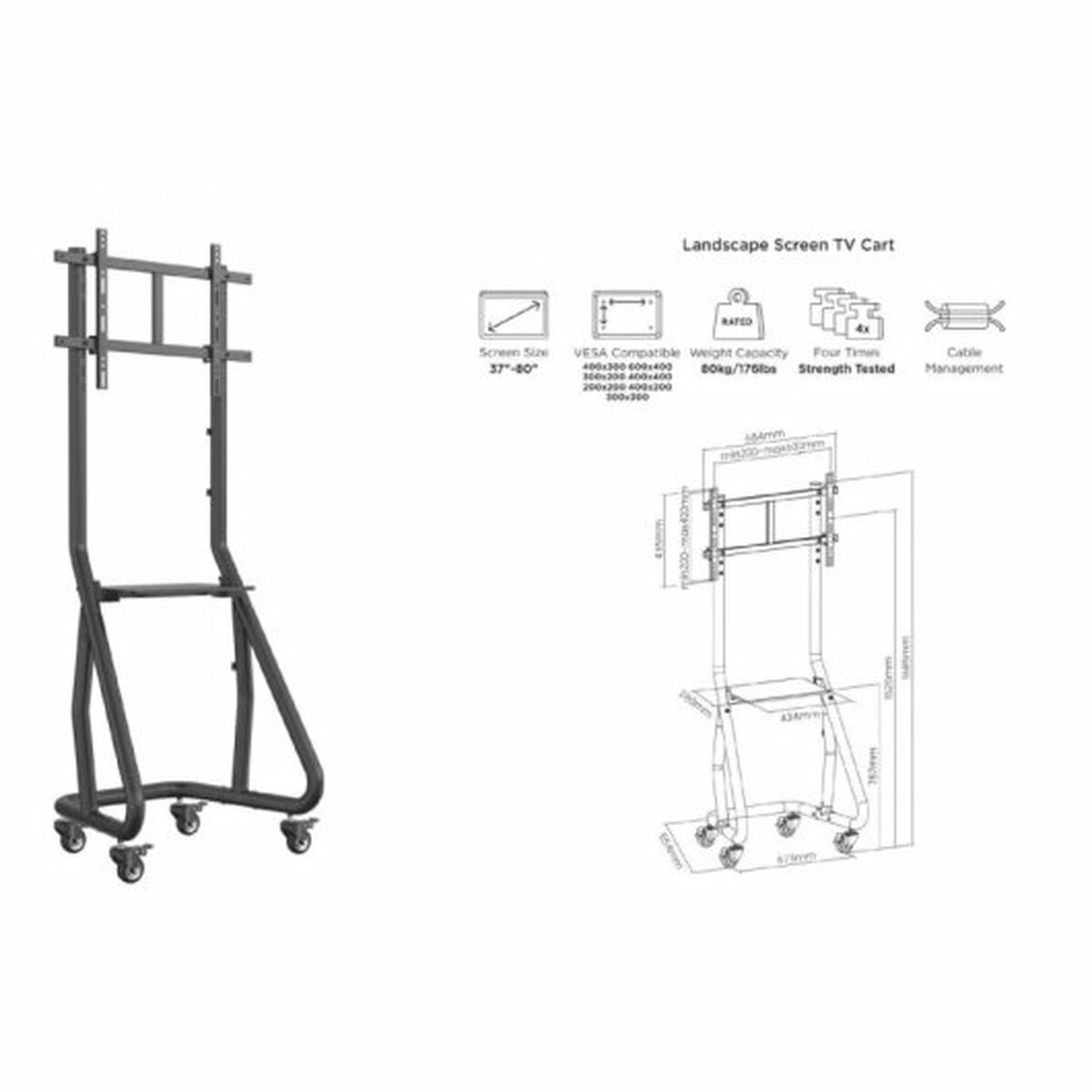 Подставка для ТВ Equip 650608 37-80-4