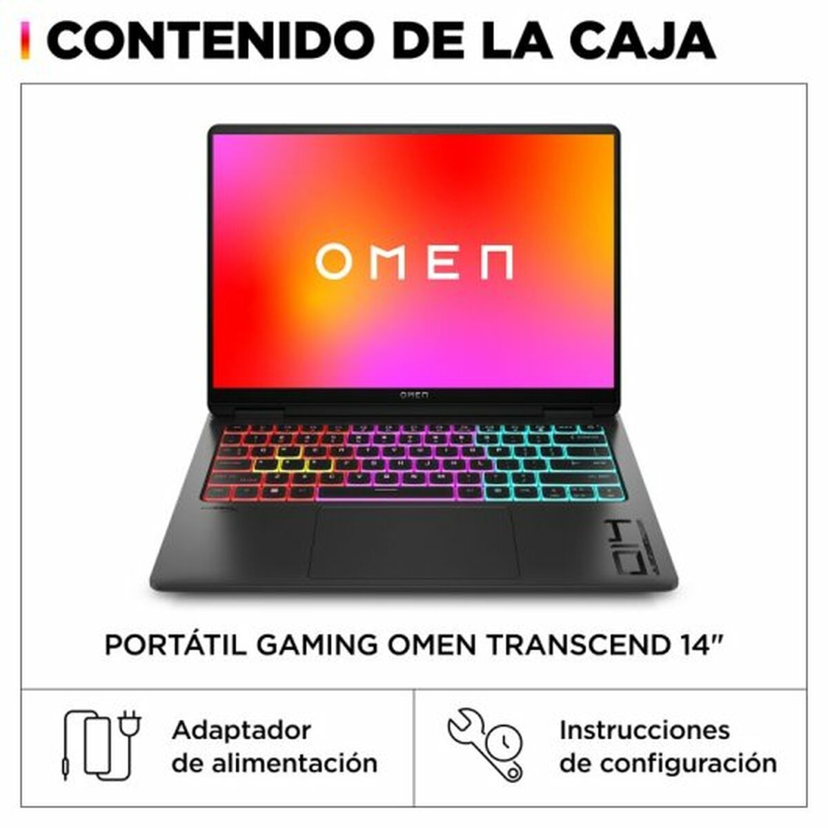 Ноутбук HP OMEN Transcend 14-fb0000ns 14 Intel Evo Core Ultra 7 155H 16 GB RAM 1 TB SSD Nvidia Geforce RTX 4060-2