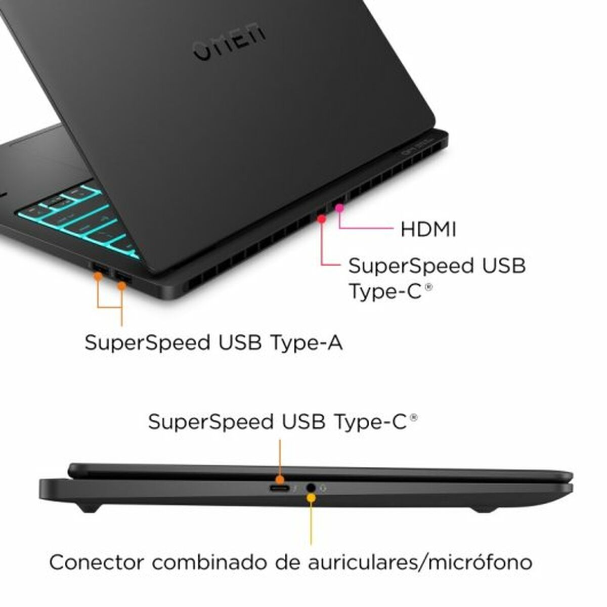 Ноутбук HP OMEN Transcend 14-fb0000ns 14 Intel Evo Core Ultra 7 155H 16 GB RAM 1 TB SSD Nvidia Geforce RTX 4060-4