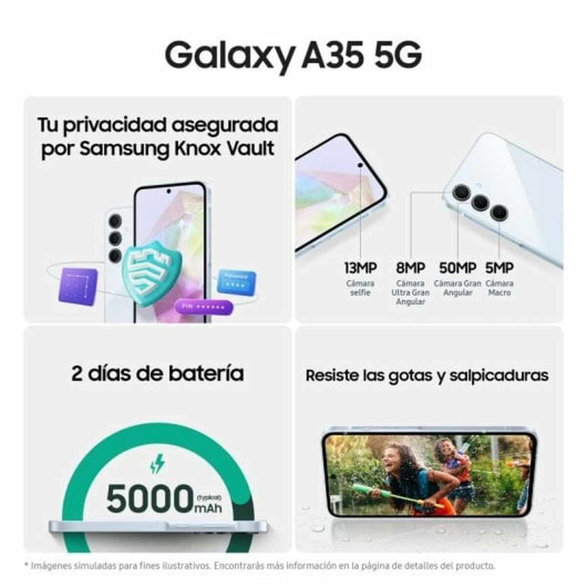 Samsung Galaxy A35 სმარტფონები 6.7 Octa Core 256 GB ცისფერი-4