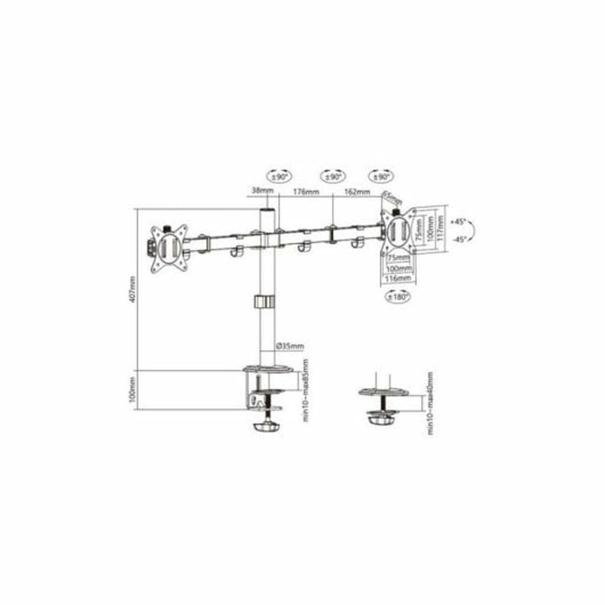 Настольная подставка для экрана Equip 650157 17-32-7