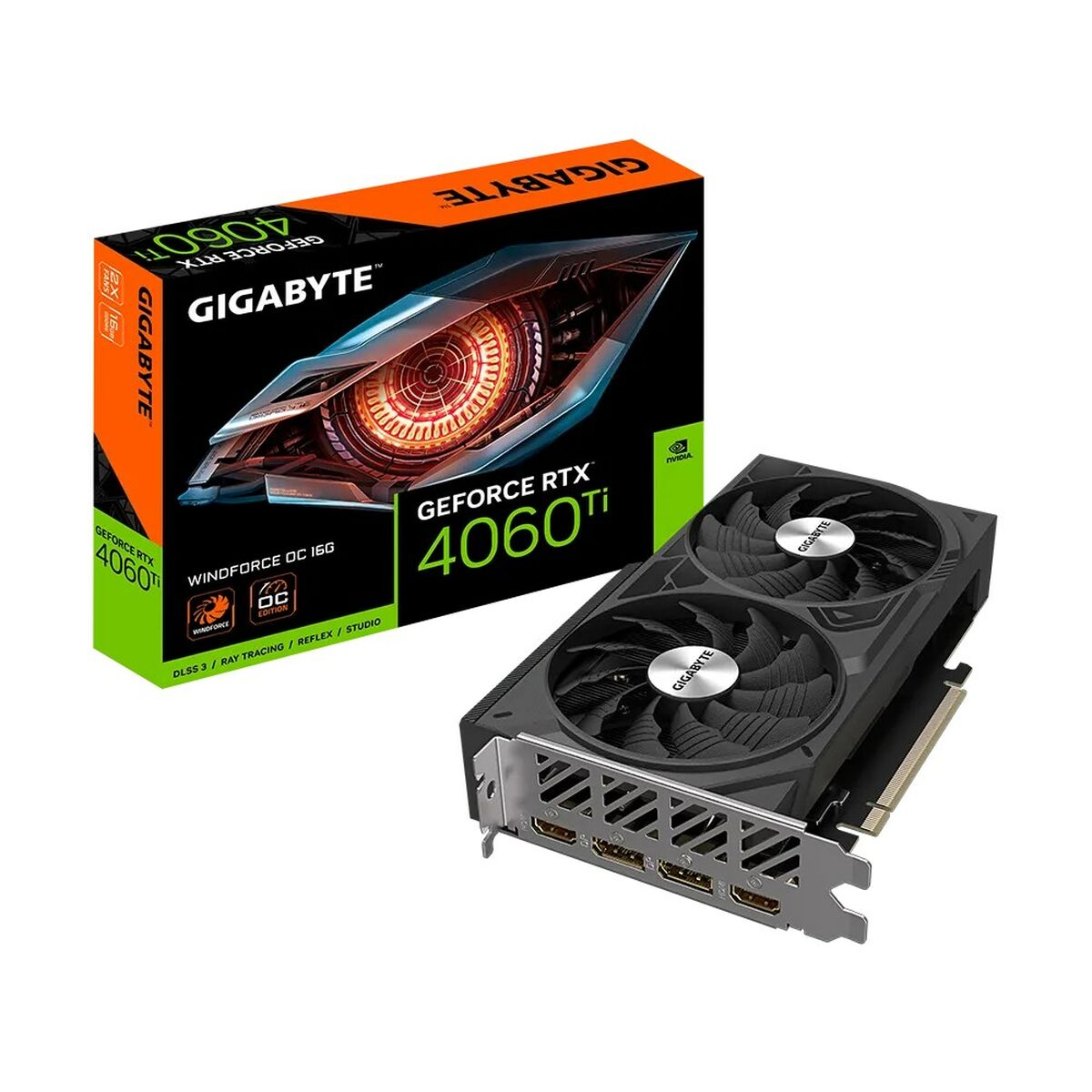 Графическая карта Gigabyte GeForce RTX 4060 Ti WINDFORCE OC 16 GB GDDR6 Geforce RTX 4060 Ti-6