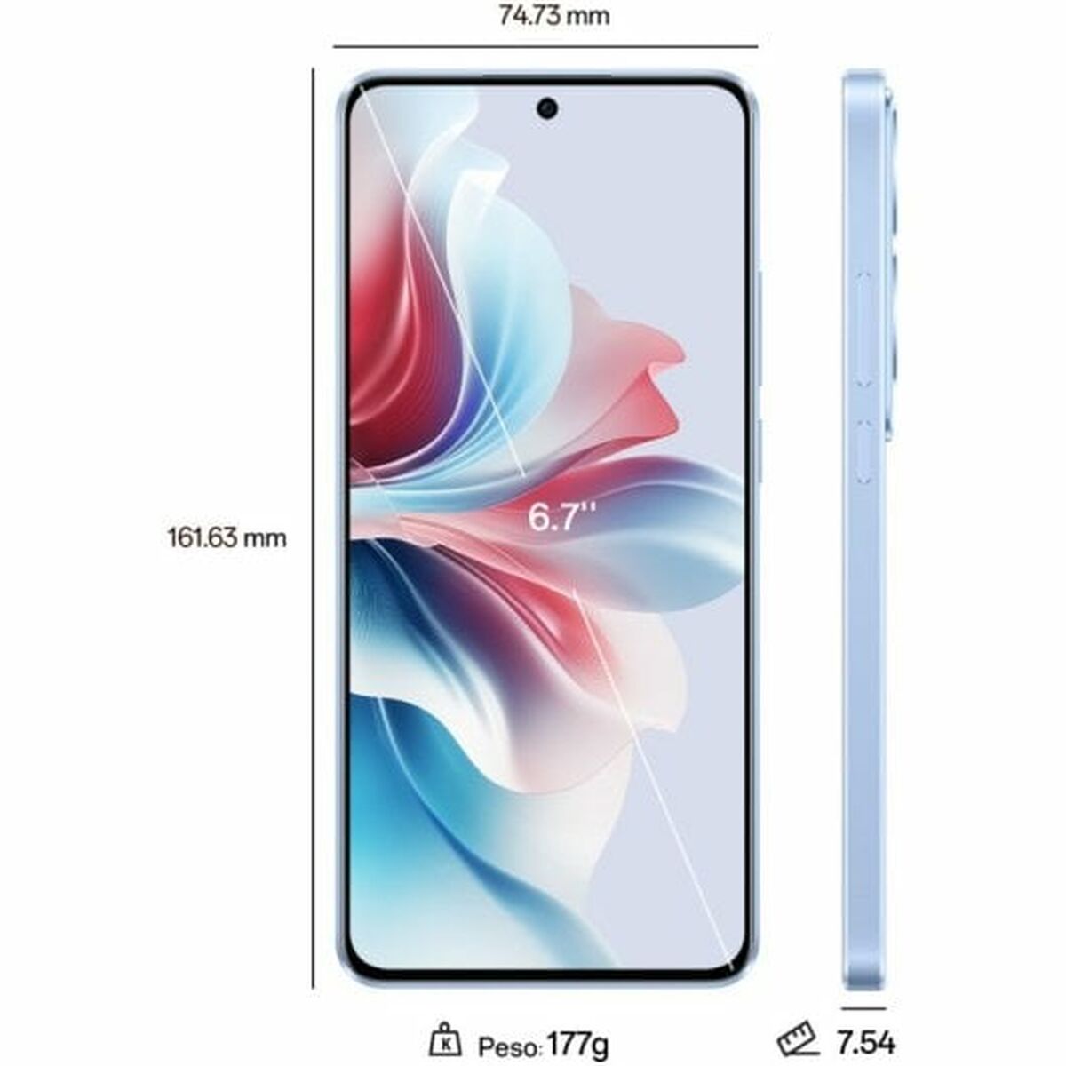 Смартфондор Oppo OPPO Reno11 F 5G 6,7 8 GB RAM 256 GB 2 ТБ Blue-7