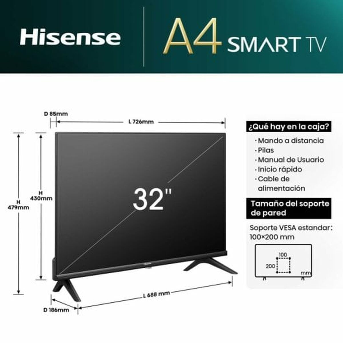 Smart TV Hisense 32A4N 32 LED-4
