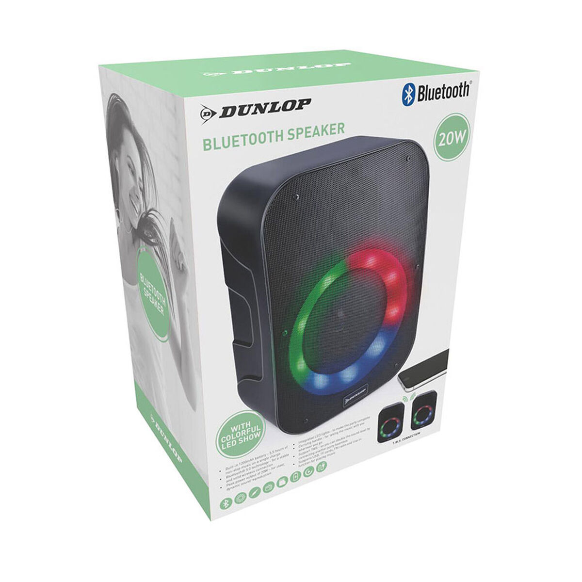 Bluetooth-динамик Dunlop TWS 20 W Чёрный-5