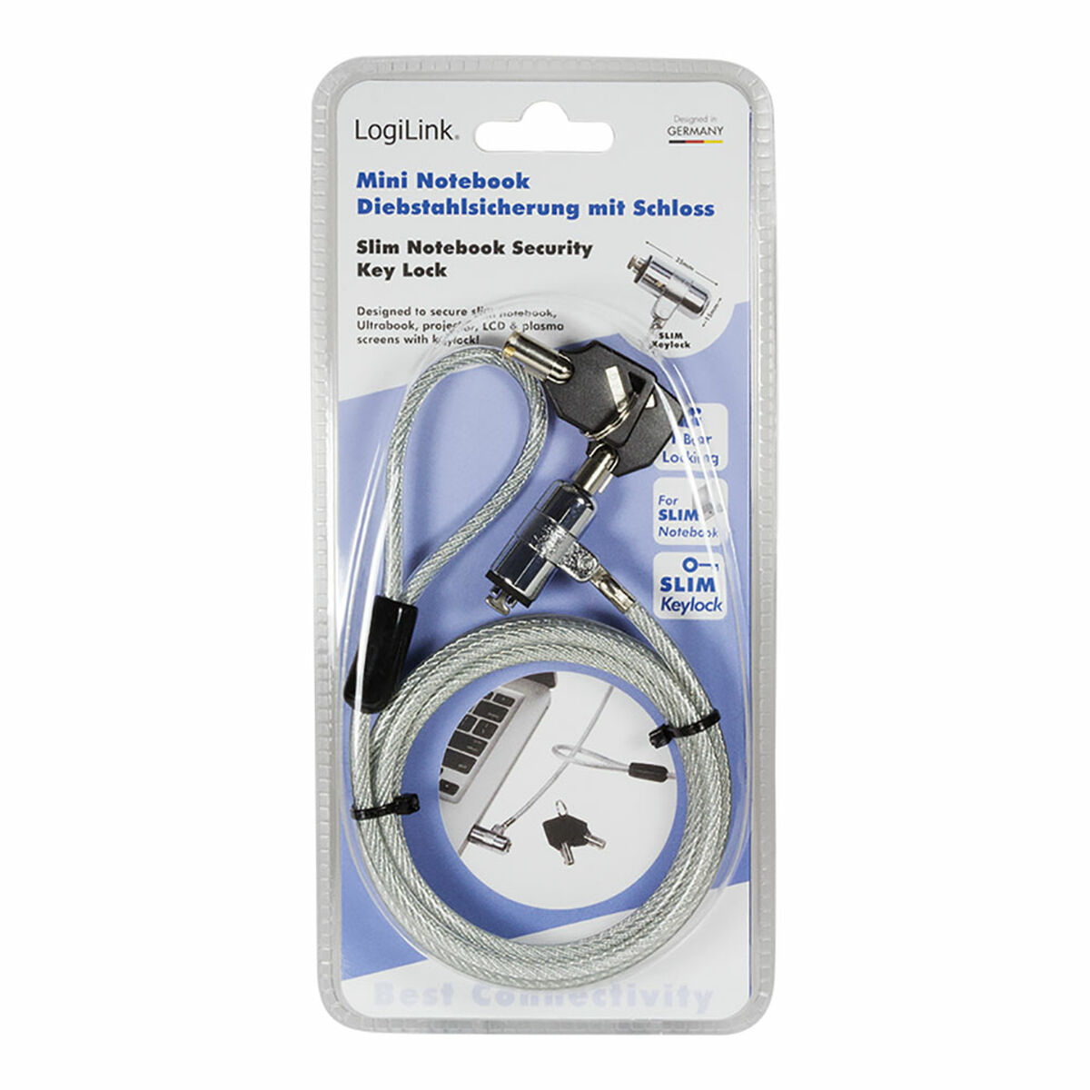 Anti-theft cable LogiLink 1.5 m Laptop Ultra thin-4