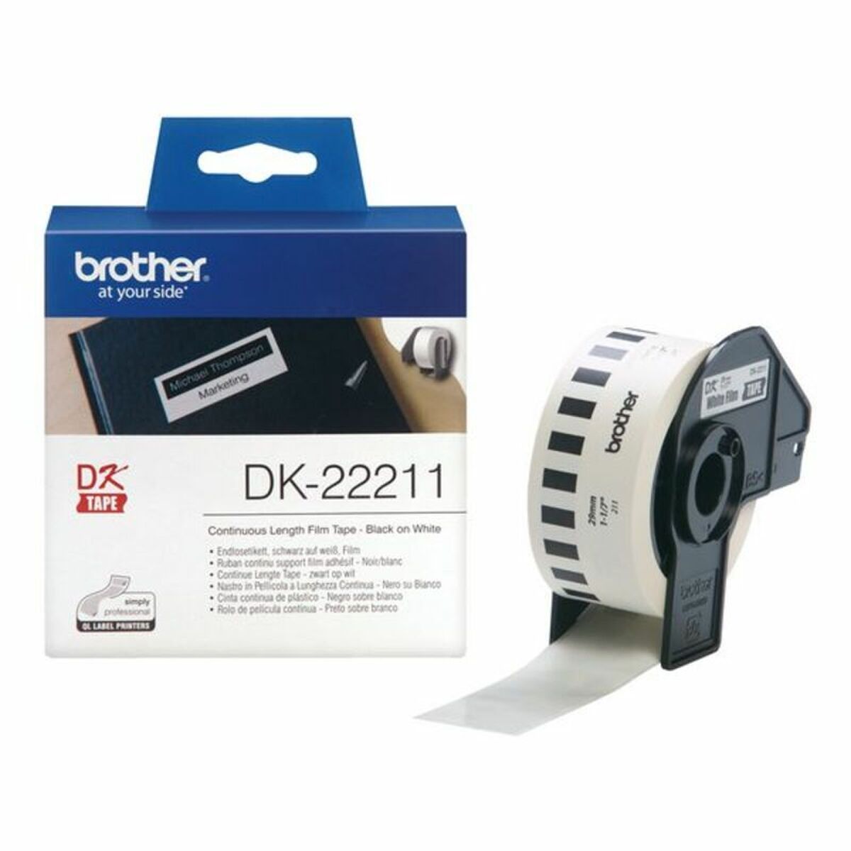 Кассета кинопленки Brother DK-22211 29 mm Чёрный-2