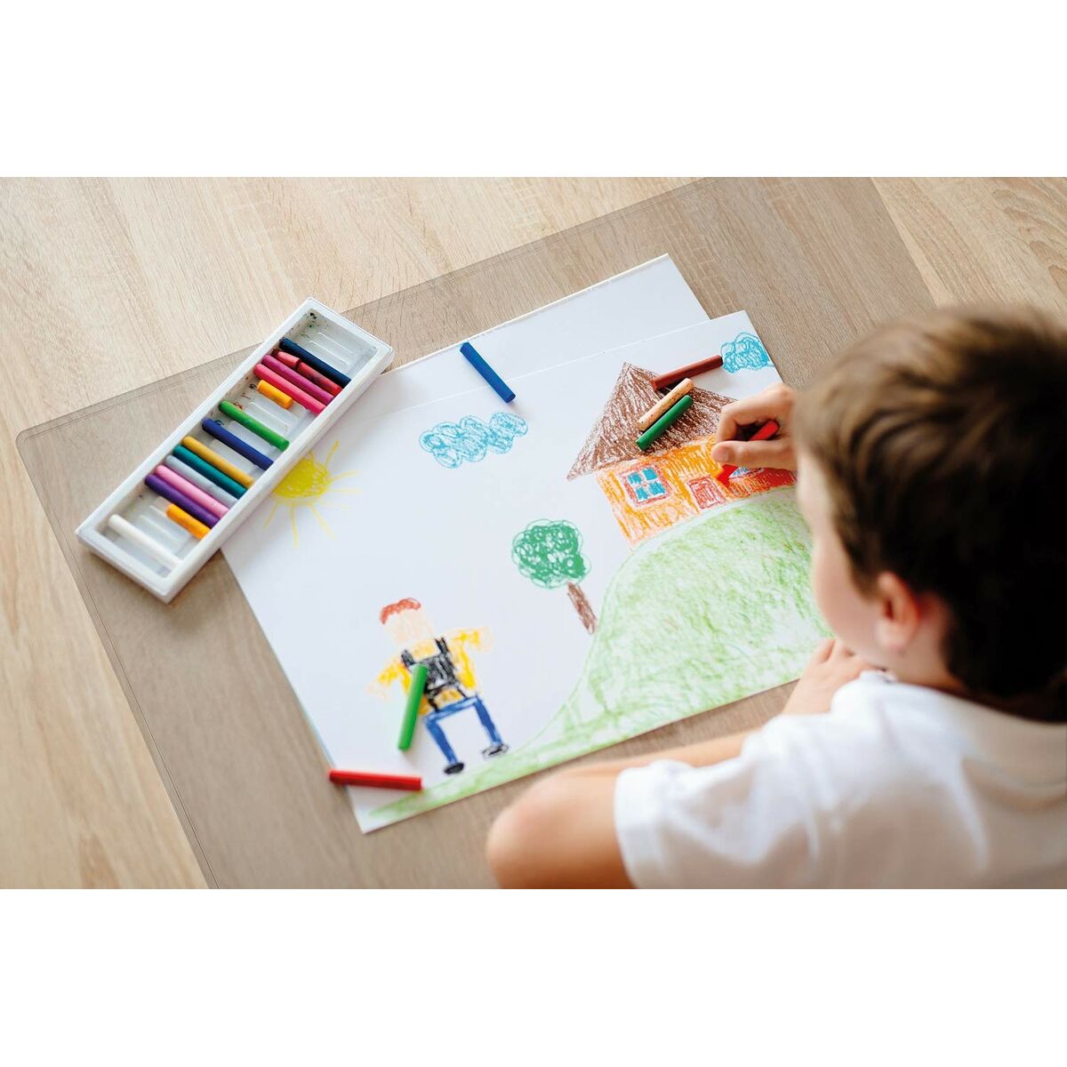 नॉन स्लिप मैट ड्यूरेबल ड्यूराग्लास टेबलटॉप पारदर्शी-4