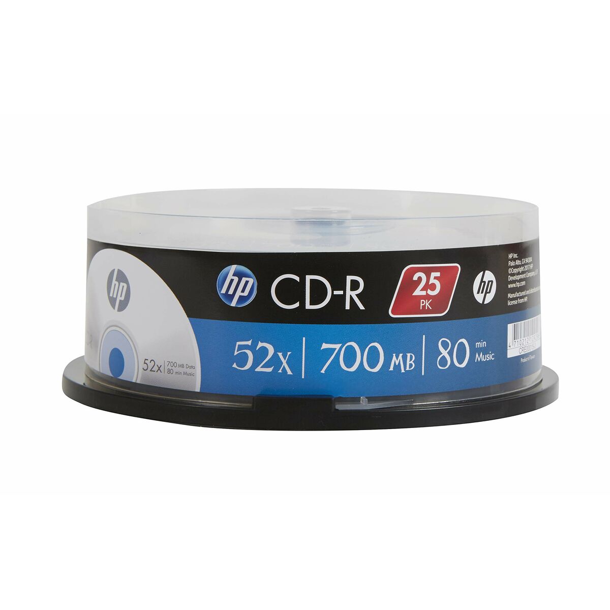 CD-R HP 25 штук 700 MB 52x-2