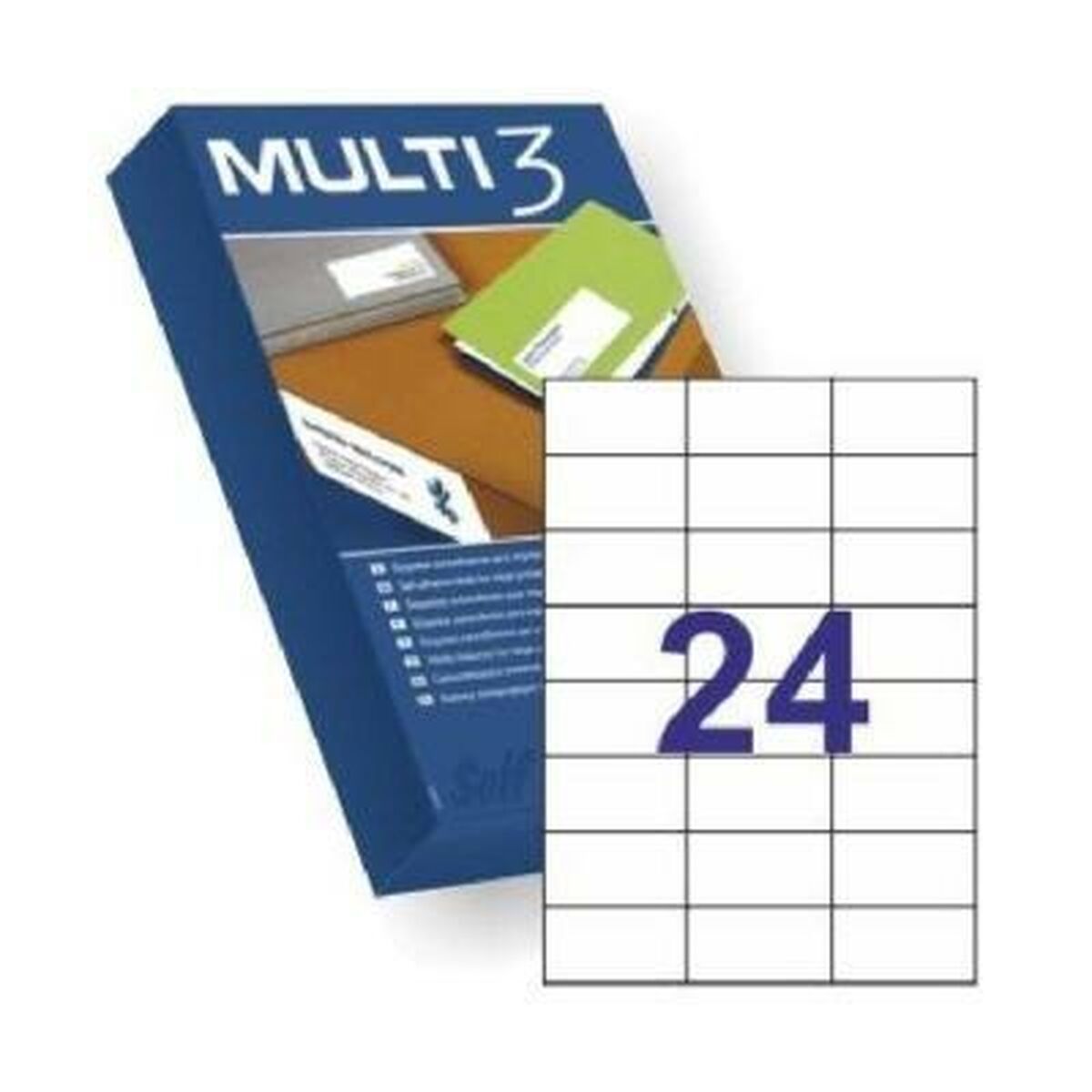 Клейкие этикетки MULTI 3 500 Листья 70 x 42,4 mm Белый-3