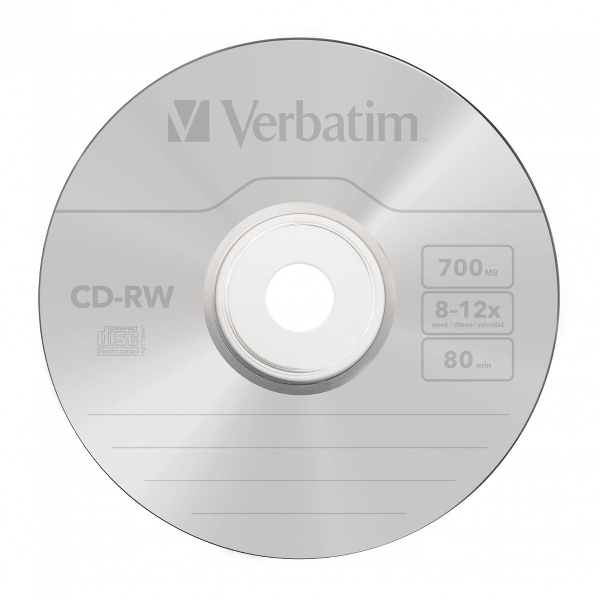 CD-RW Verbatim    10 штук 700 MB 12x-2
