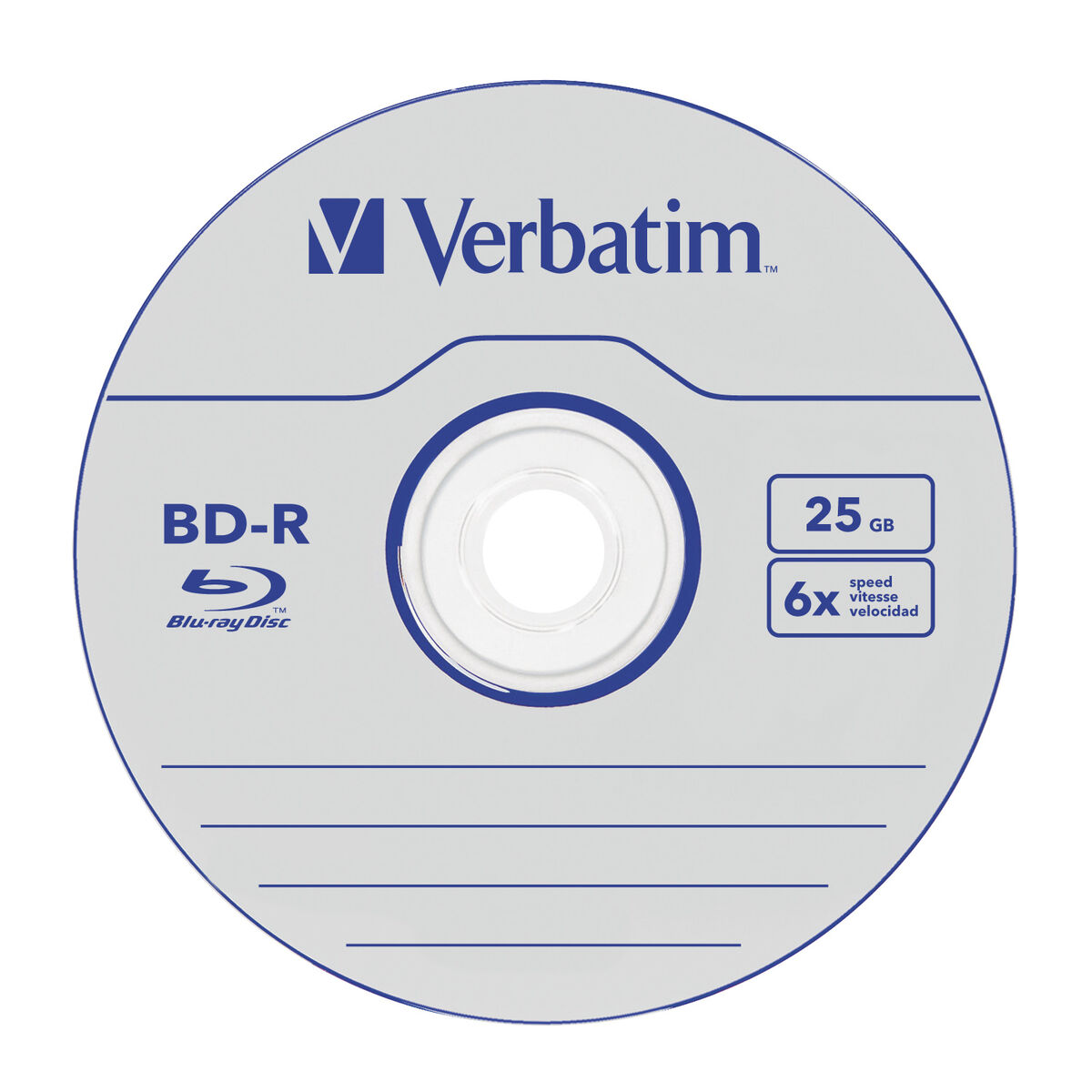 Blu-Ray BD-R Verbatim Datalife 50 штук 25 GB 6x-2