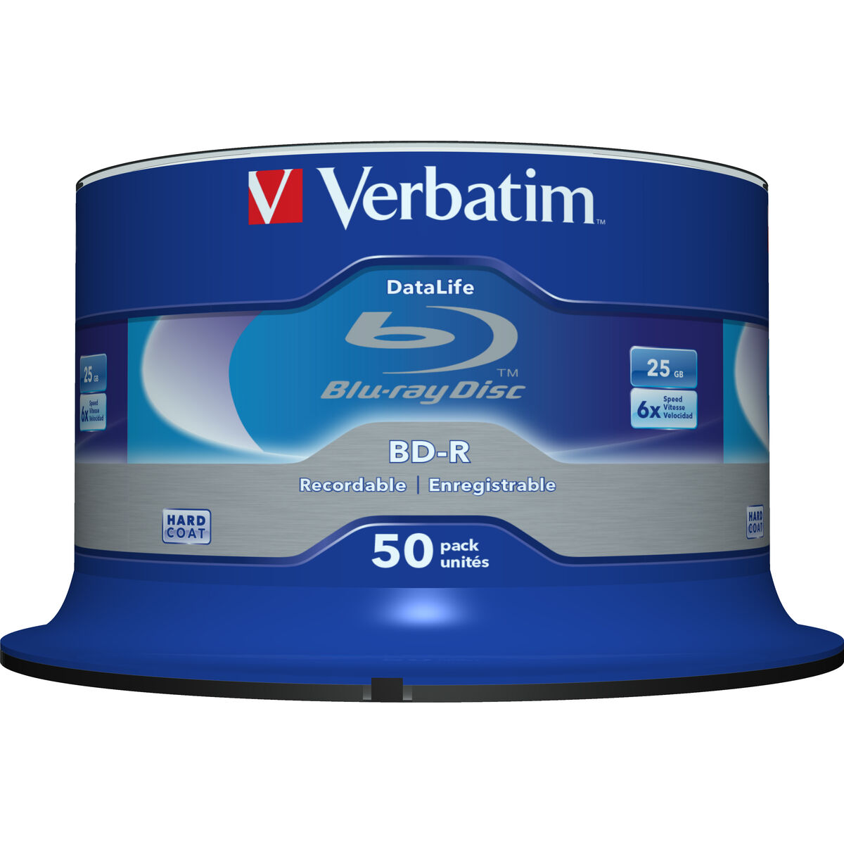 Blu-Ray BD-R Verbatim Datalife 50 штук 25 GB 6x-3