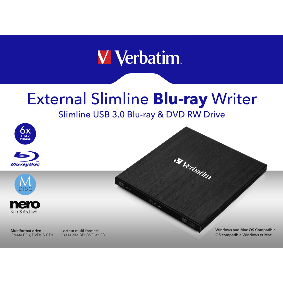 Внешний рекордер Verbatim External Slimline-5