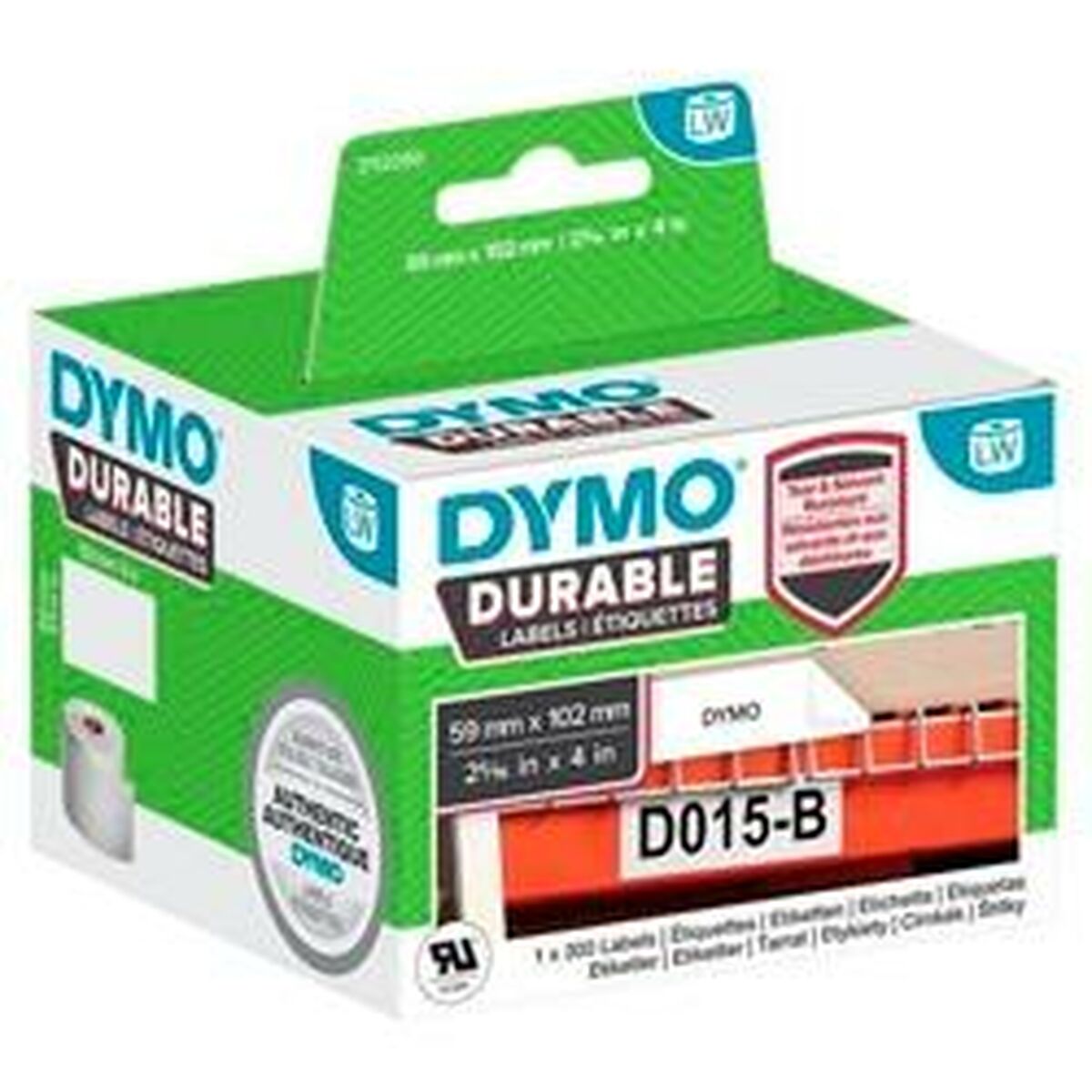 Этикетки для принтера Dymo Durable Белый 102 x 59 mm Чёрный (6 штук)-2
