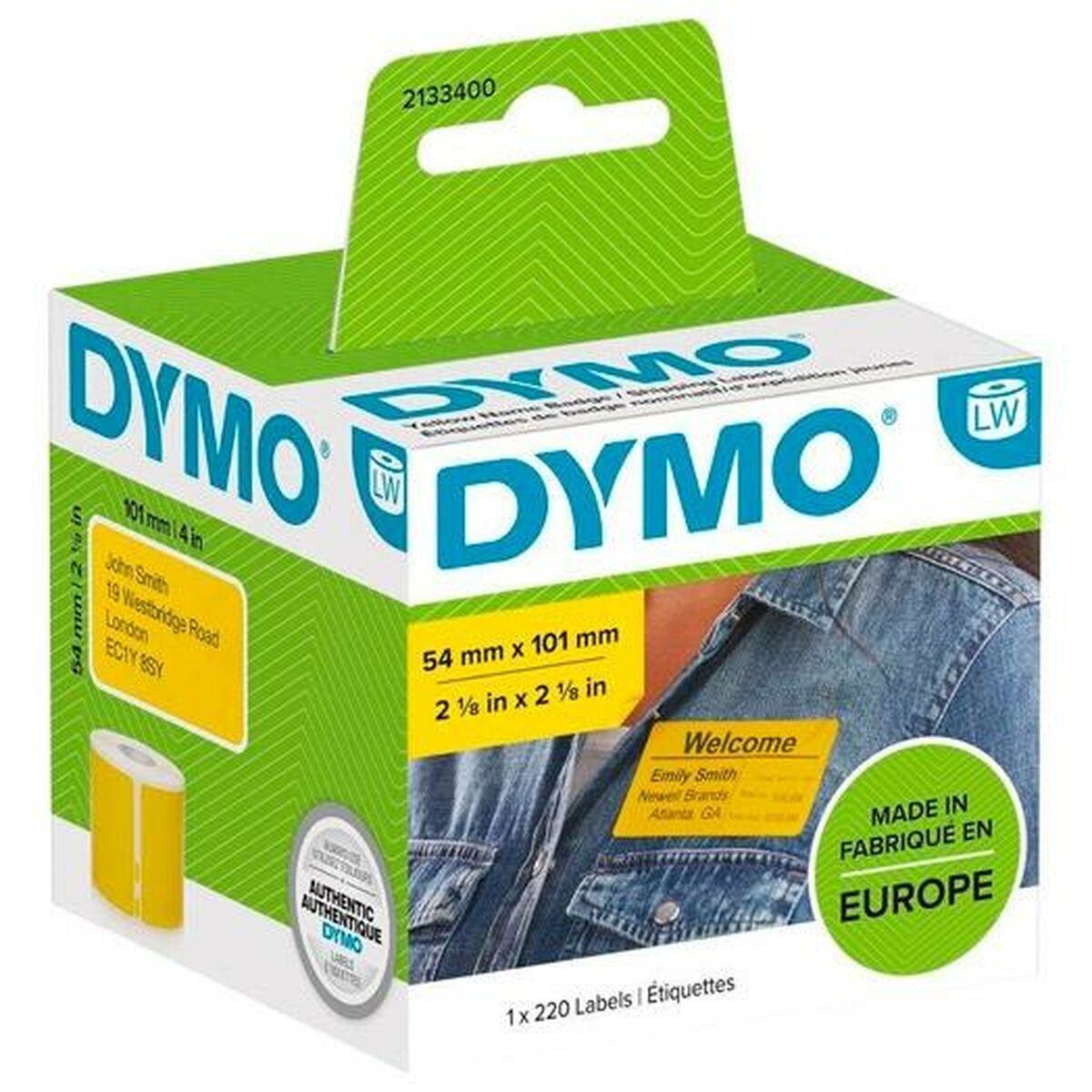 Этикетки для принтера Dymo Label Writer Жёлтый 220 Предметы 54 x 7 mm (6 штук)-2
