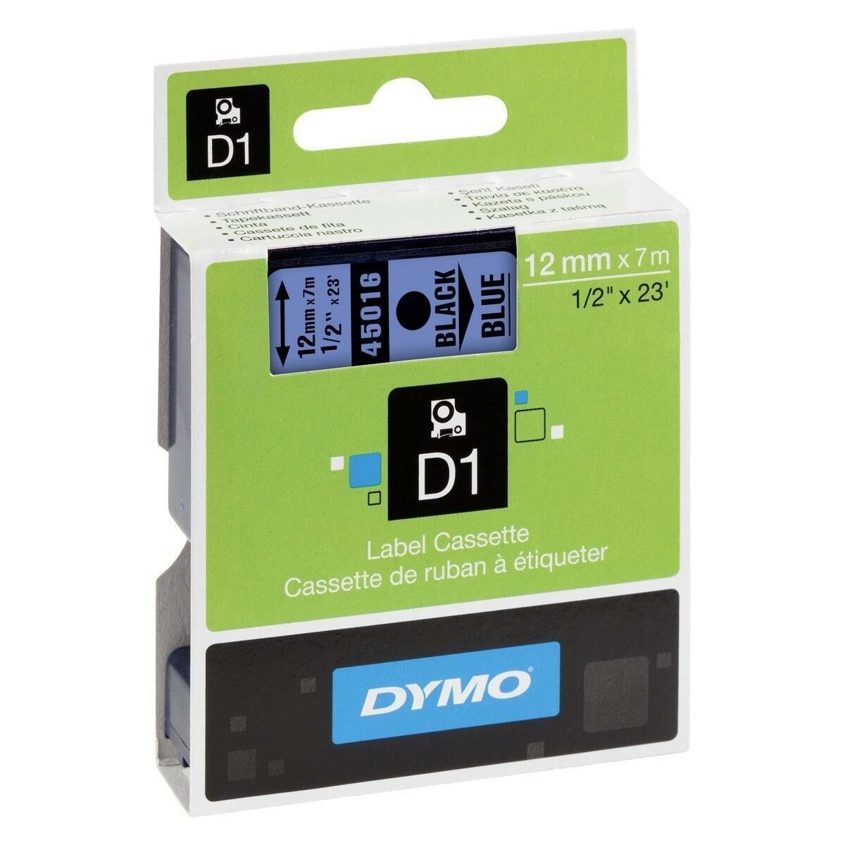 Ламинированная лента для фломастеров Dymo D1 45016 12 mm LabelManager™ Синий Чёрный (5 штук)-2