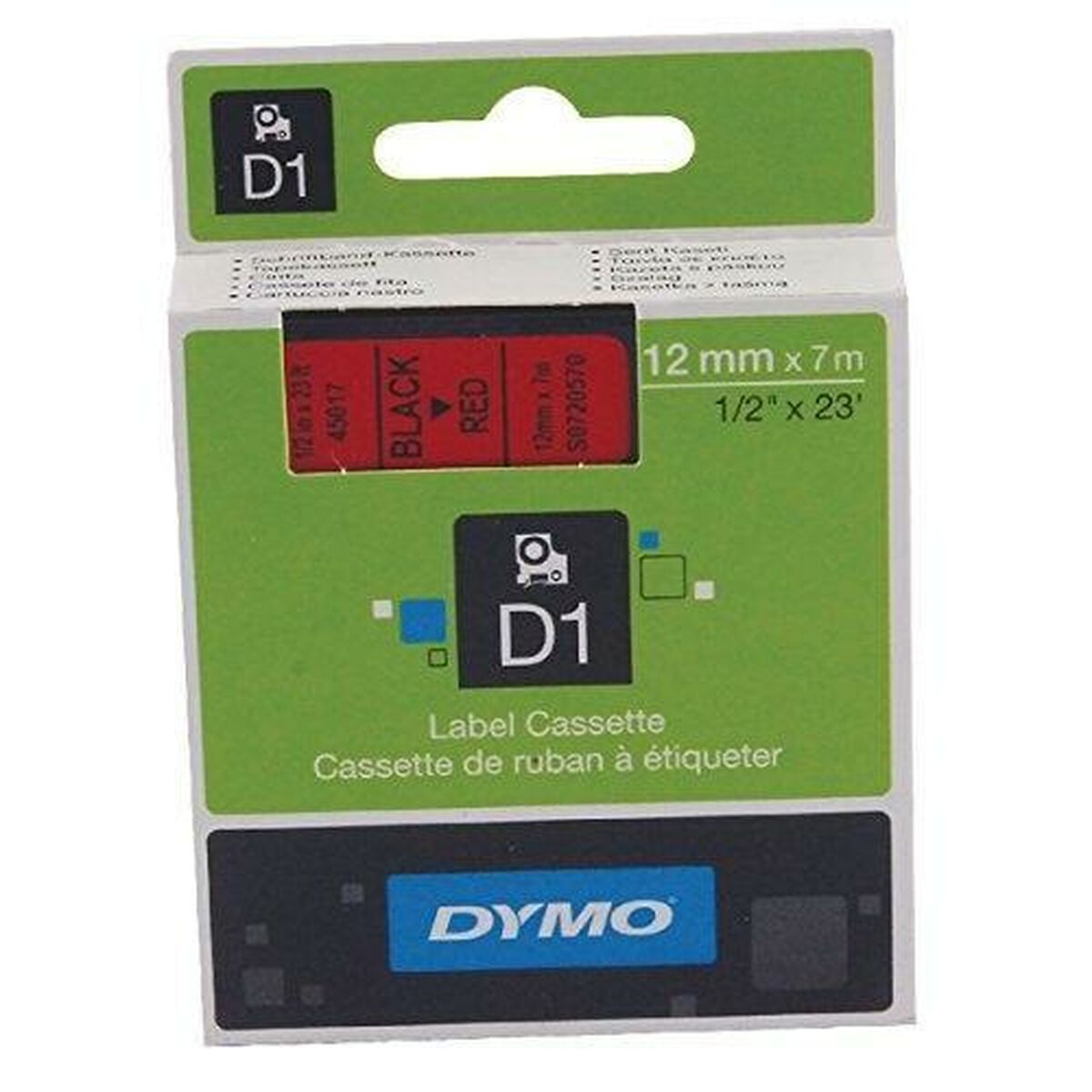 Ламинированная лента для фломастеров Dymo D1 45017 12 mm LabelManager™ Красный Чёрный (5 штук)-2
