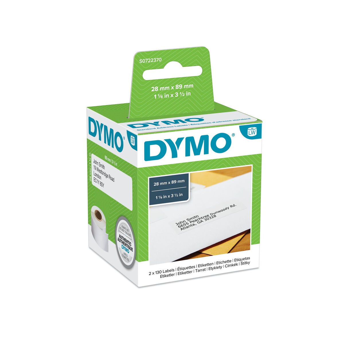 Этикетки для принтера Dymo 99010 28 x 89 mm LabelWriter™ Белый Чёрный (6 штук)-2